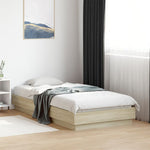 Sengeramme Med Led-Lys Sonoma Eik 75X190 Cm