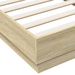 Sengeramme Med Led-Lys Sonoma Eik 75X190 Cm