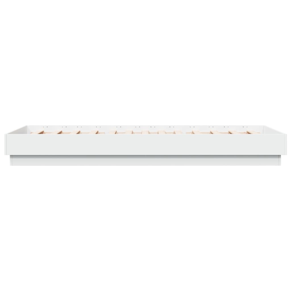 Sengeramme Hvit 100X200 Cm Konstruert Tre