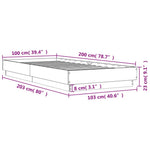 Sengeramme Hvit 100X200 Cm Konstruert Tre