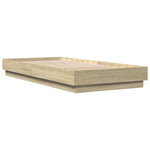 Sengeramme Uten Madrass Sonoma Eik 100X200 Cm Konstruert Tre