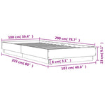 Sengeramme Uten Madrass Sonoma Eik 100X200 Cm Konstruert Tre
