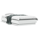 Sengeramme Hvit 90X200 Cm Konstruert Tre