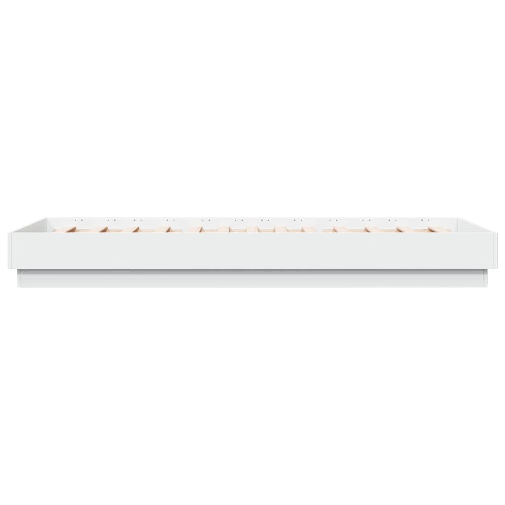 Sengeramme Hvit 90X200 Cm Konstruert Tre