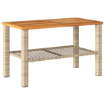 Hagebord Beige 70X38X42 Cm Polyrotting Og Akasie