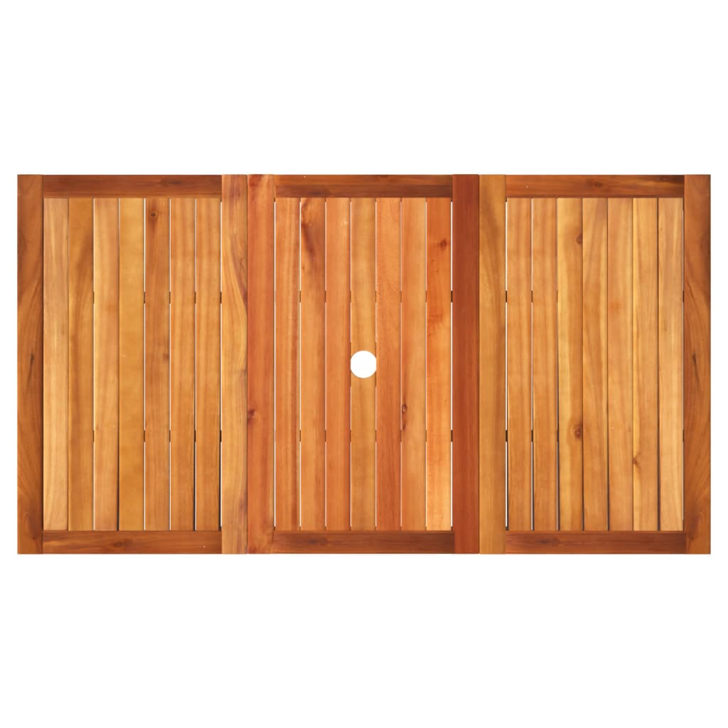 Hagebord Beige 140X80X75 Cm Polyrotting Og Akasie