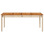 Hagebord Beige 180X90X75 Cm Polyrotting Og Akasie