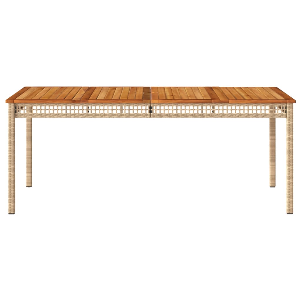 Hagebord Beige 180X90X75 Cm Polyrotting Og Akasie