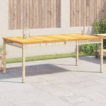 Hagebord Beige 180X90X75 Cm Polyrotting Og Akasie