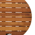 Utendørs Sidebord Med Treplate 2 Stk Svart Polyrotting