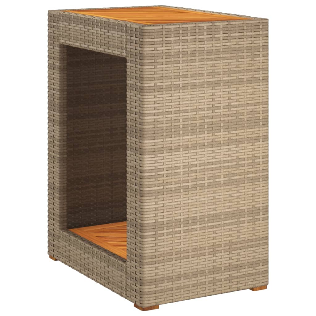 Hagebord Med Treplate Beige 60X40X75 Cm Polyrotting