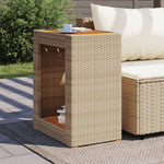 Hagebord Med Treplate Beige 60X40X75 Cm Polyrotting