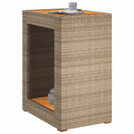 Hagebord Med Treplate Beige 60X40X75 Cm Polyrotting