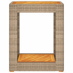 Hagebord Med Treplate Beige 60X40X75 Cm Polyrotting