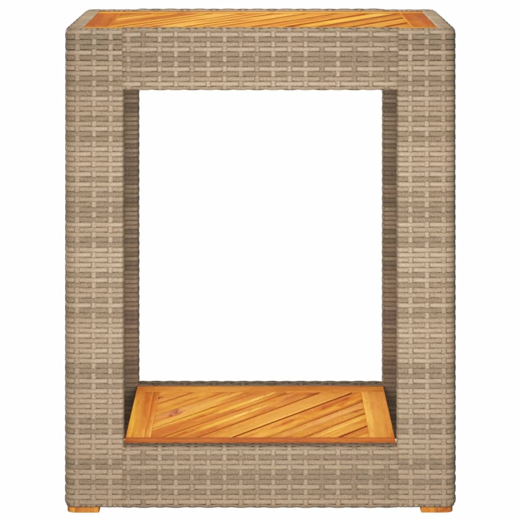 Hagebord Med Treplate Beige 60X40X75 Cm Polyrotting