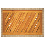 Hagebord Med Treplate Beige 60X40X75 Cm Polyrotting