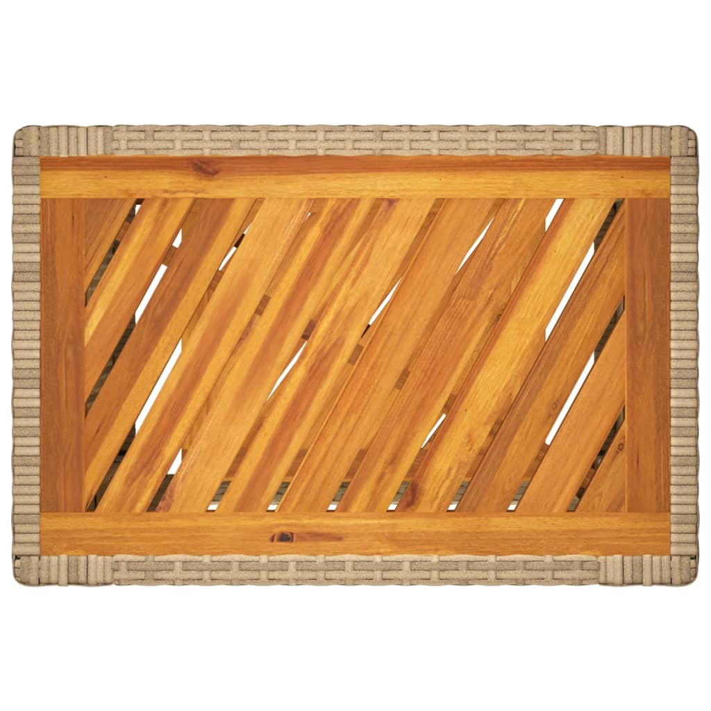 Hagebord Med Treplate Beige 60X40X75 Cm Polyrotting