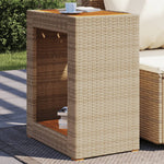 Hagebord Med Treplate Beige 60X40X75 Cm Polyrotting