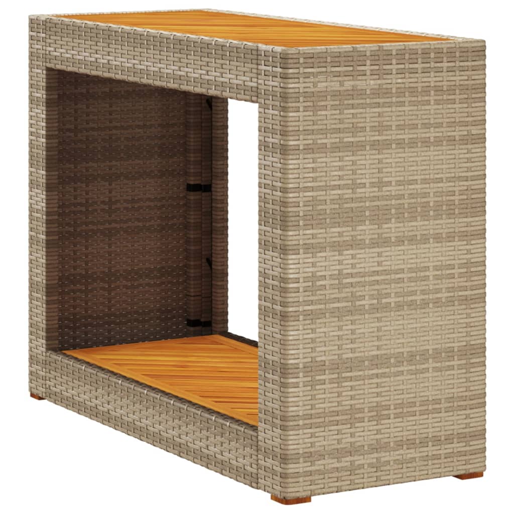 Hagebord Med Treplate Beige 100X40X75 Cm Polyrotting