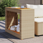 Hagebord Med Treplate Beige 100X40X75 Cm Polyrotting