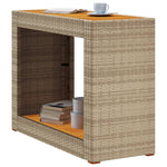 Hagebord Med Treplate Beige 100X40X75 Cm Polyrotting