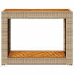 Hagebord Med Treplate Beige 100X40X75 Cm Polyrotting