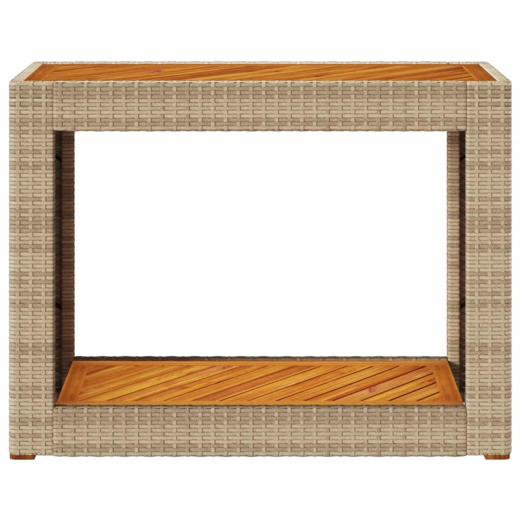 Hagebord Med Treplate Beige 100X40X75 Cm Polyrotting