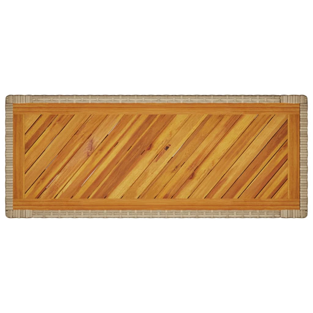 Hagebord Med Treplate Beige 100X40X75 Cm Polyrotting