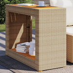 Hagebord Med Treplate Beige 100X40X75 Cm Polyrotting