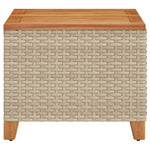 Hagebord Beige 45X45X37 Cm Polyrotting Og Akasie