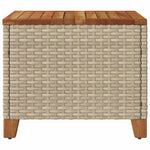 Hagebord Beige 45X45X37 Cm Polyrotting Og Akasie