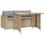 Hagespisegruppe Med Puter 2 Deler Beige Polyrotting