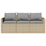 Hagespisegruppe Med Puter 2 Deler Beige Polyrotting