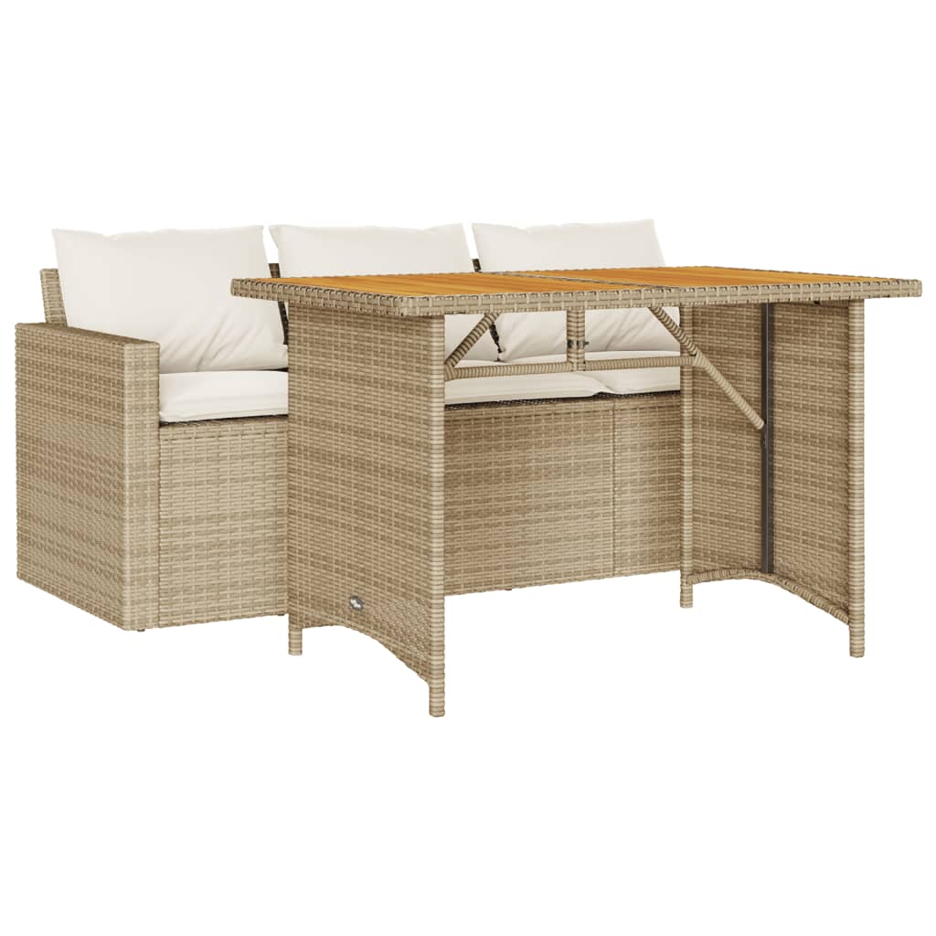 Hagespisegruppe Med Puter 2 Deler Beige Polyrotting