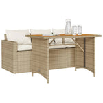 Hagespisegruppe Med Puter 2 Deler Beige Polyrotting