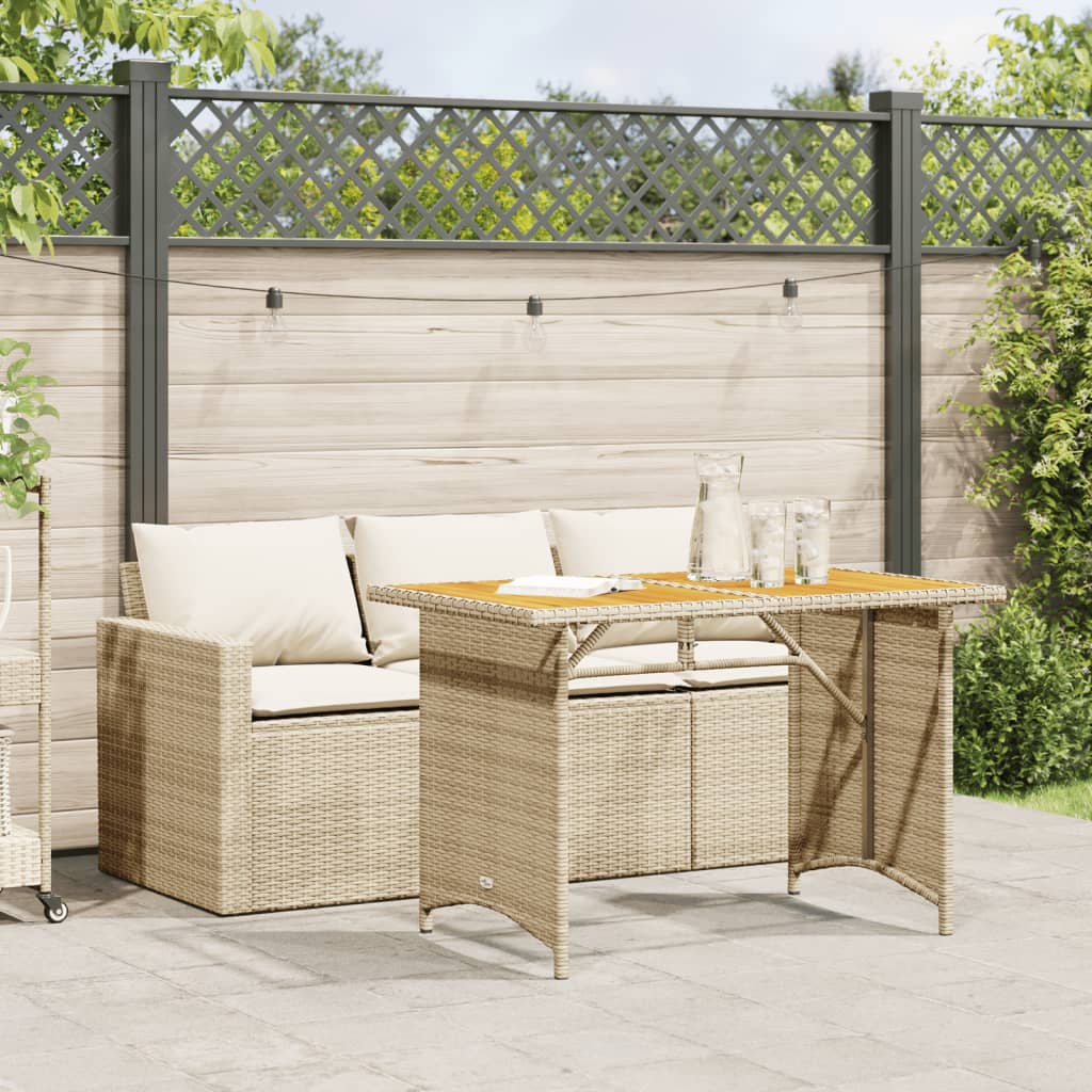 Hagespisegruppe Med Puter 2 Deler Beige Polyrotting
