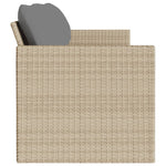 Hagesofa Med Puter 3-Seters Beige Polyrotting