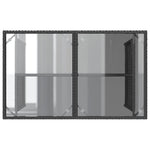 Hagebord Med Glassplate Svart 110X68X70 Cm Polyrotting