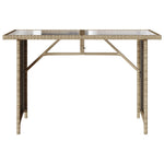 Hagebord Med Glassplate Beige 110X68X70 Cm Polyrotting