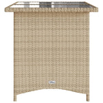 Hagebord Med Glassplate Beige 110X68X70 Cm Polyrotting