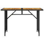 Hagebord Med Treplate Svart 110X68X70 Cm Polyrotting