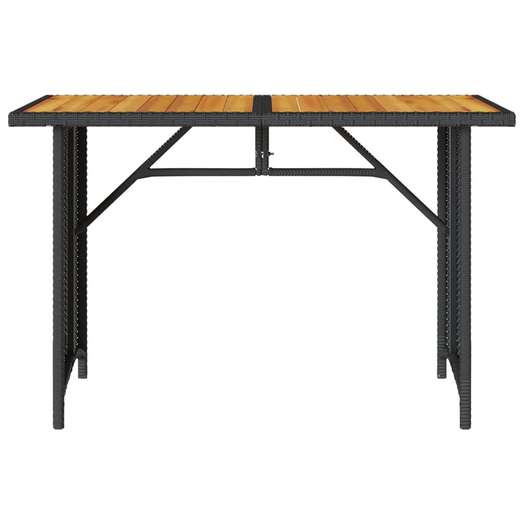 Hagebord Med Treplate Svart 110X68X70 Cm Polyrotting