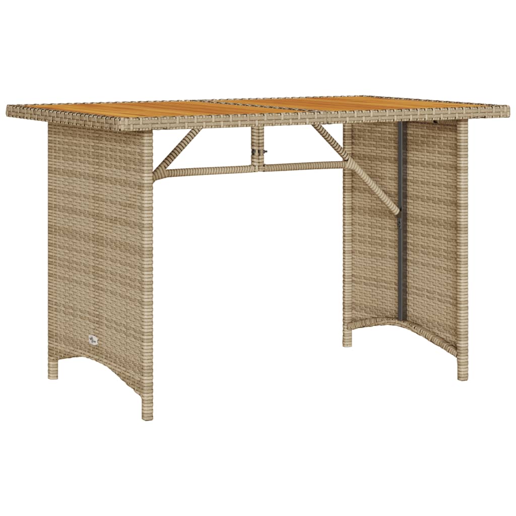Hagebord Med Treplate Beige 110X68X70 Cm Polyrotting