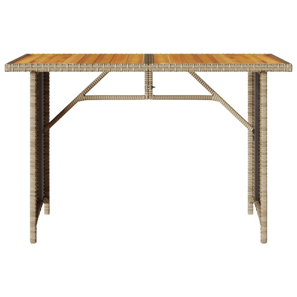 Hagebord Med Treplate Beige 110X68X70 Cm Polyrotting