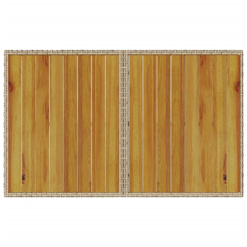 Hagebord Med Treplate Beige 110X68X70 Cm Polyrotting