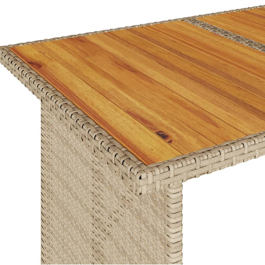 Hagebord Med Treplate Beige 110X68X70 Cm Polyrotting