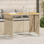Hagebord Med Treplate Beige 110X68X70 Cm Polyrotting