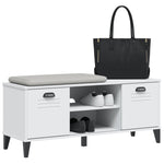 Skobenk Viken Hvit 106X35X45 Cm Konstruert Tre