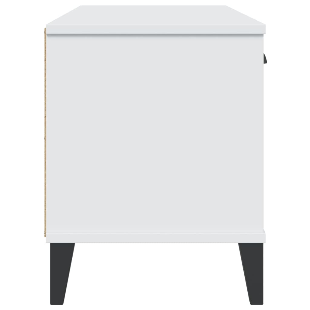 Skobenk Viken Hvit 106X35X45 Cm Konstruert Tre