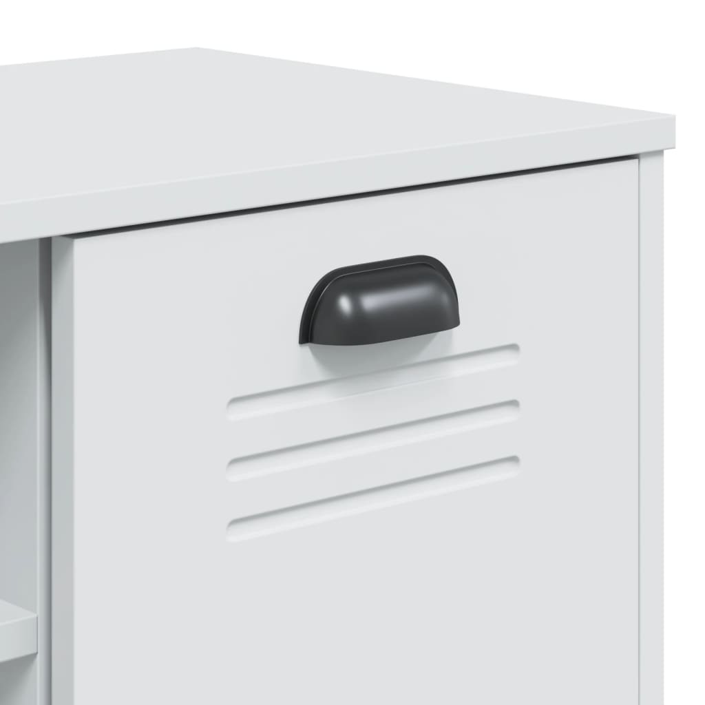 Skobenk Viken Hvit 106X35X45 Cm Konstruert Tre